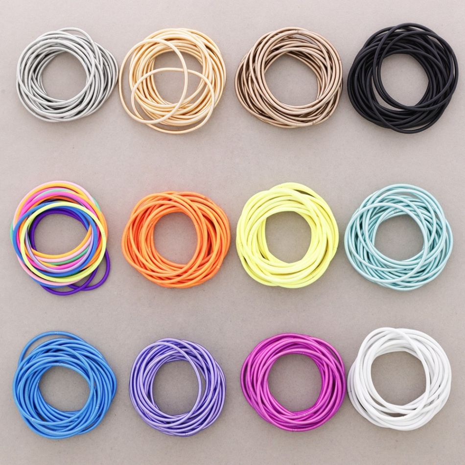 2.8MM WIRE BRACELET SET 18 PIECES