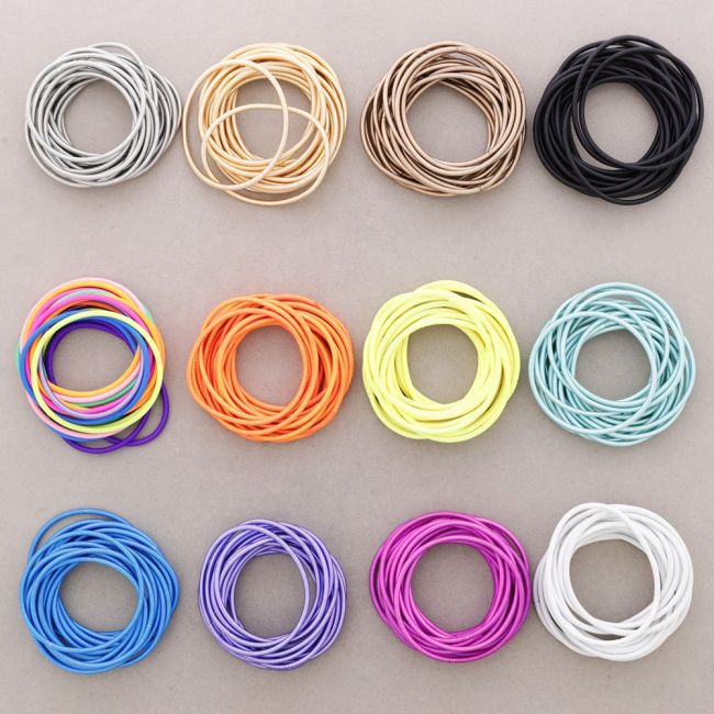 2.8MM WIRE BRACELET SET 18 PIECES