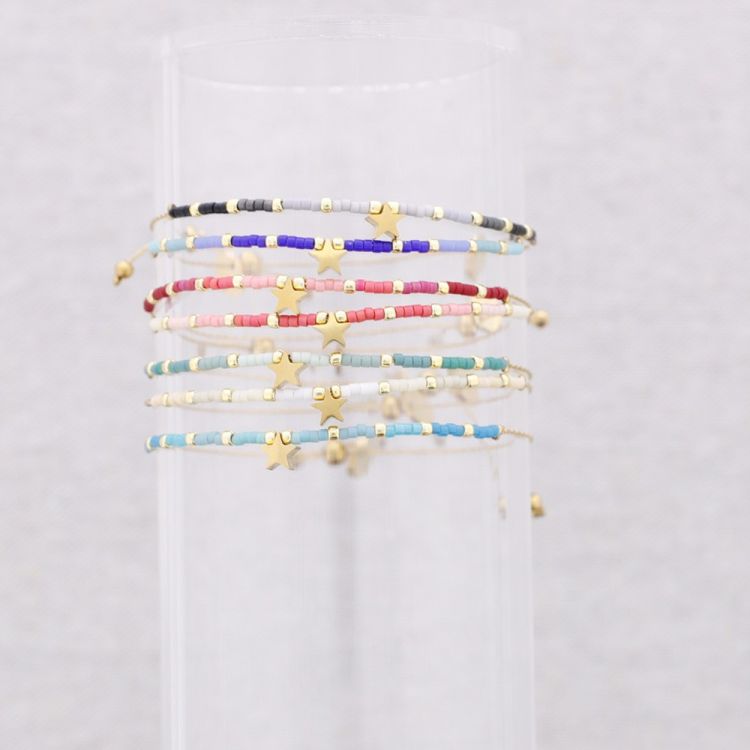 PULSERA ACERO MACRAMÉ CUENTAS MIYUKI ESTRELLITA 2