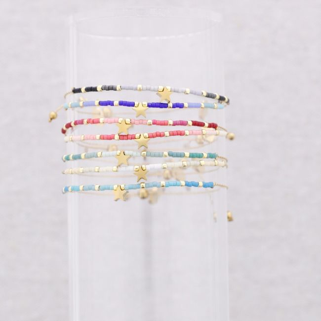 PULSERA ACERO MACRAMÉ CUENTAS MIYUKI ESTRELLITA