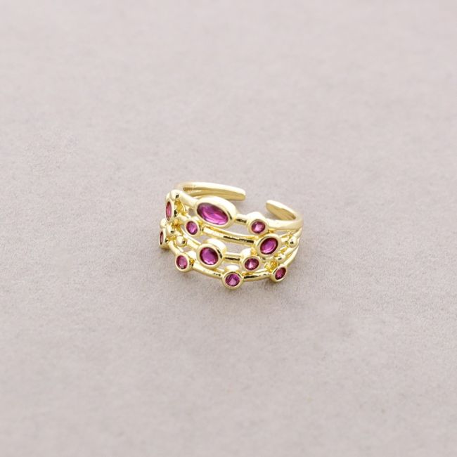 ANILLO BRONCE TIRAS CIRCONITAS