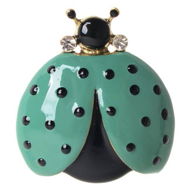 BROCHE MARIQUITA METAL ESMALTE LUNARES