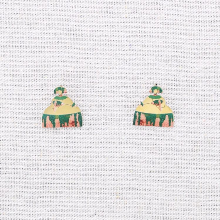 STEEL EARRINGS MENINA DRAWING 2