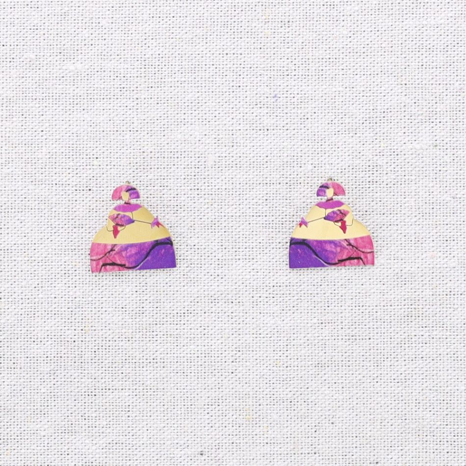 PENDIENTES ACERO MENINA DIBUJO