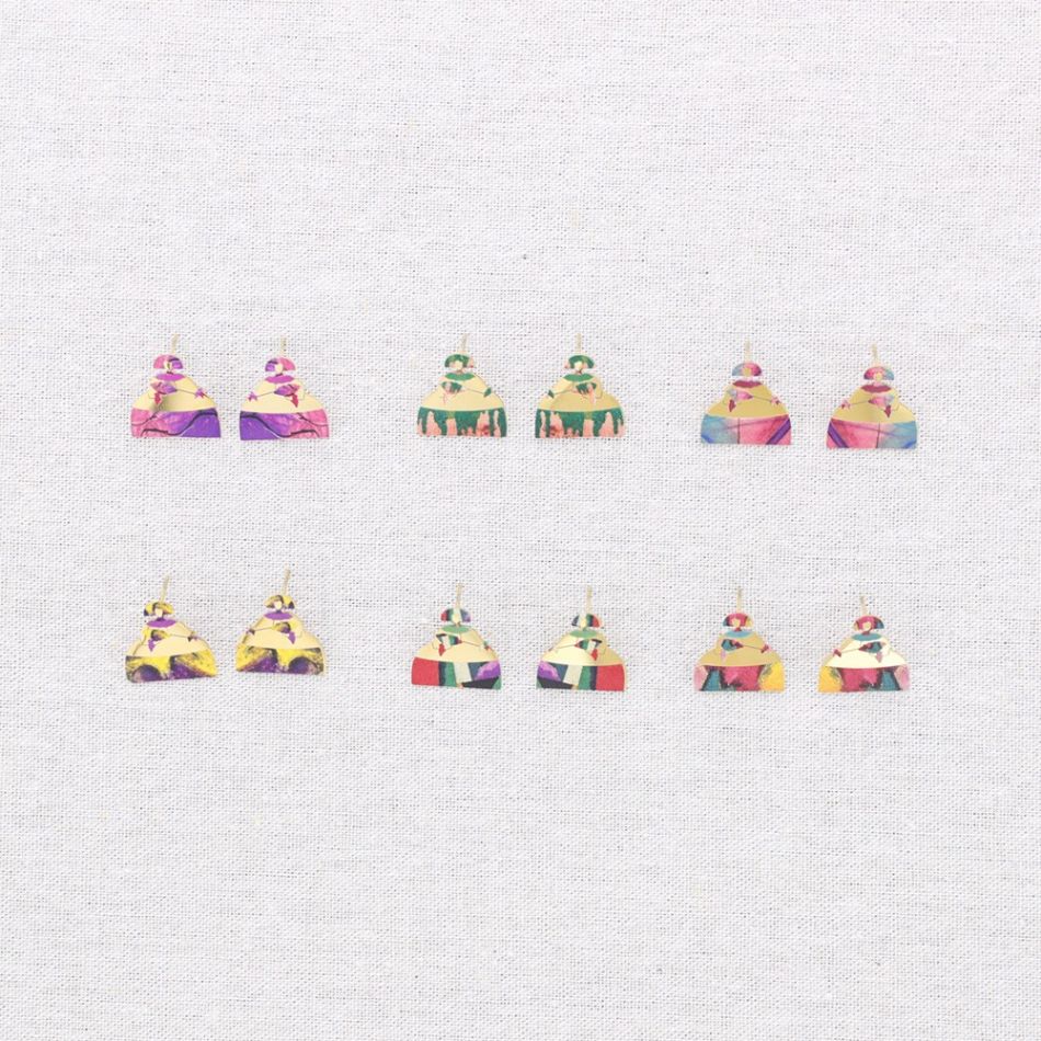 STEEL EARRINGS MENINA DRAWING