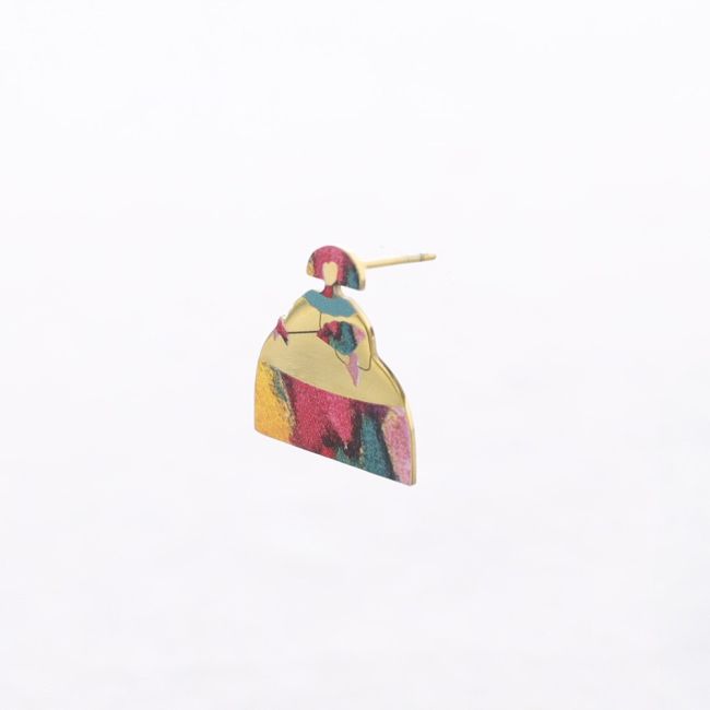 STEEL EARRINGS MENINA DRAWING