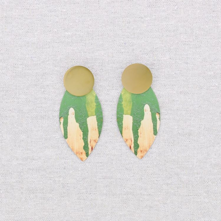 PENDIENTES ACERO COLGANTE OVALADO DIBUJO 2