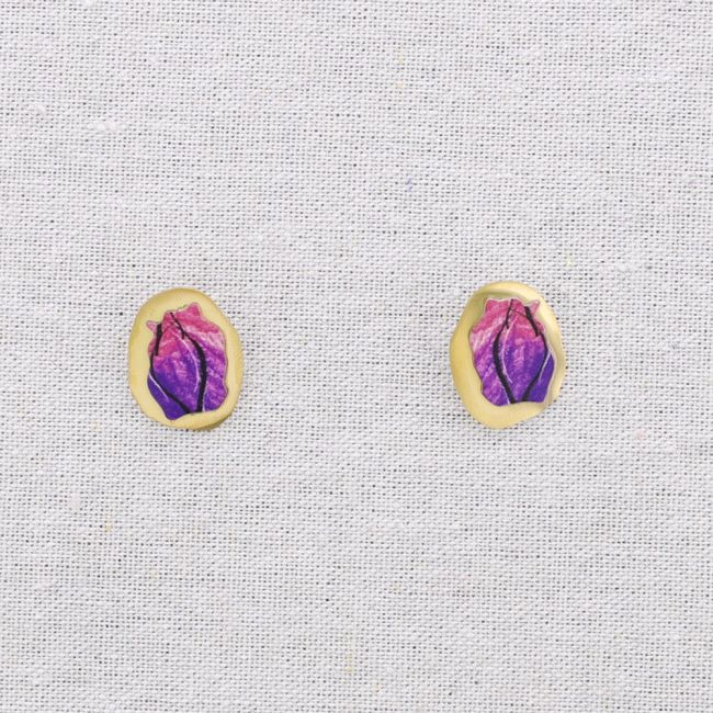 PENDIENTES ACERO FORMA GEOMÉTRICA DIBUJO