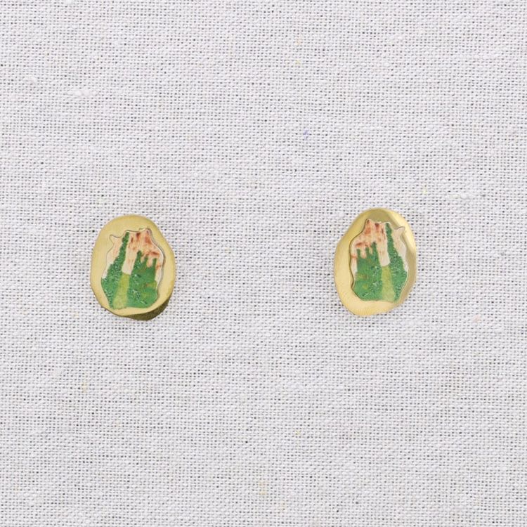 PENDIENTES ACERO FORMA GEOMÉTRICA DIBUJO 2
