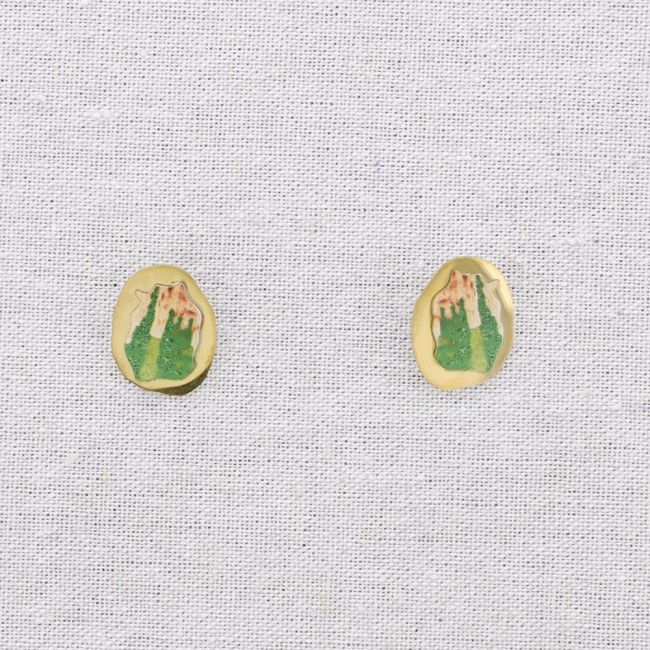 PENDIENTES ACERO FORMA GEOMÉTRICA DIBUJO