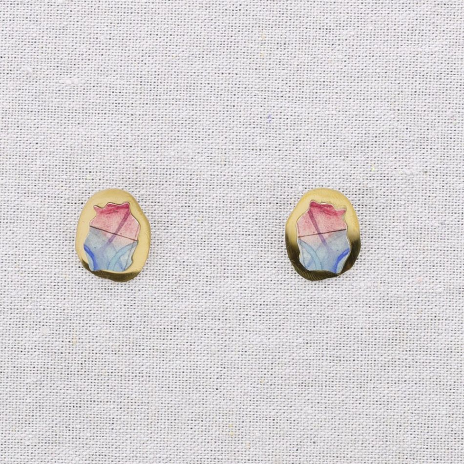 PENDIENTES ACERO FORMA GEOMÉTRICA DIBUJO