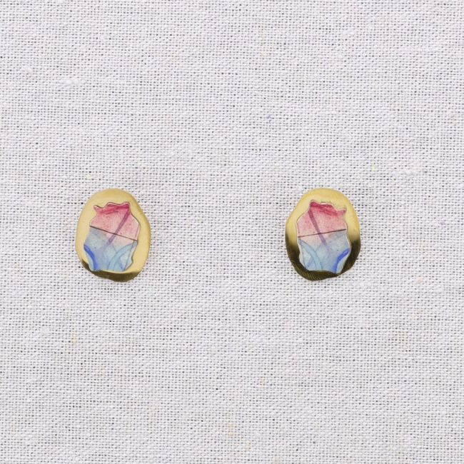 PENDIENTES ACERO FORMA GEOMÉTRICA DIBUJO