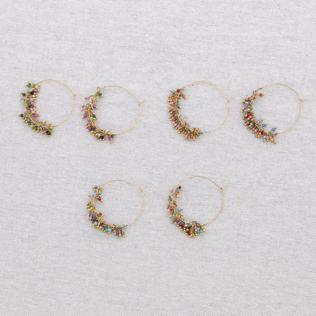 PENDIENTES ACERO ARO PIEDRAS