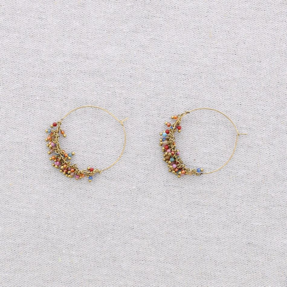 PENDIENTES ACERO ARO PIEDRAS