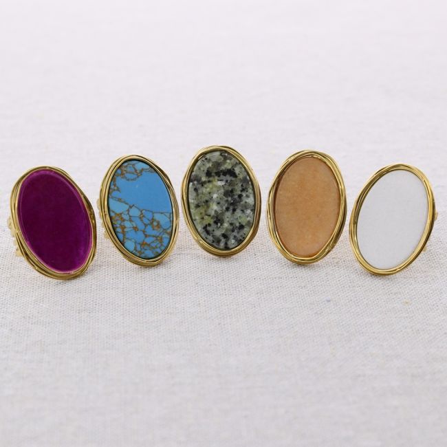 STEEL STONE RING