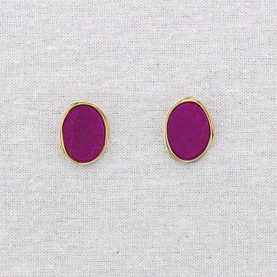 STEEL STONE EARRINGS