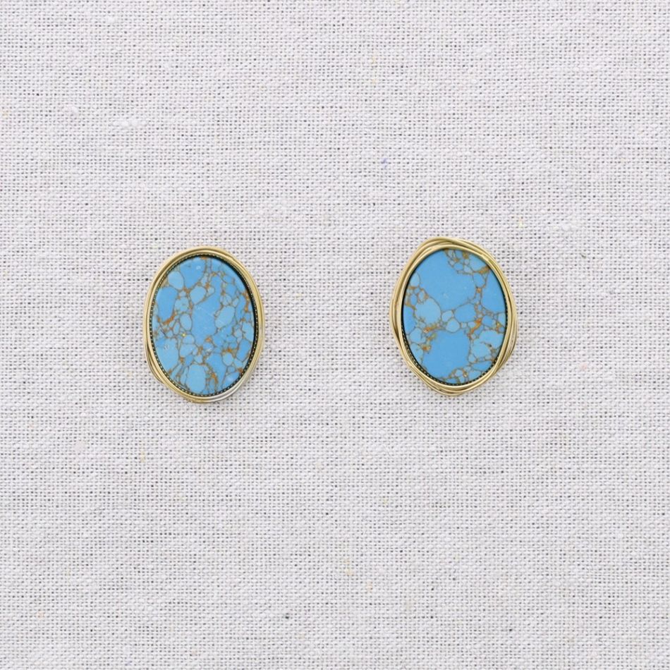 PENDIENTES ACERO PIEDRA