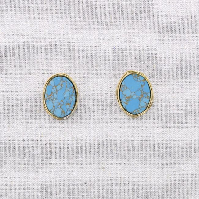 STEEL STONE EARRINGS