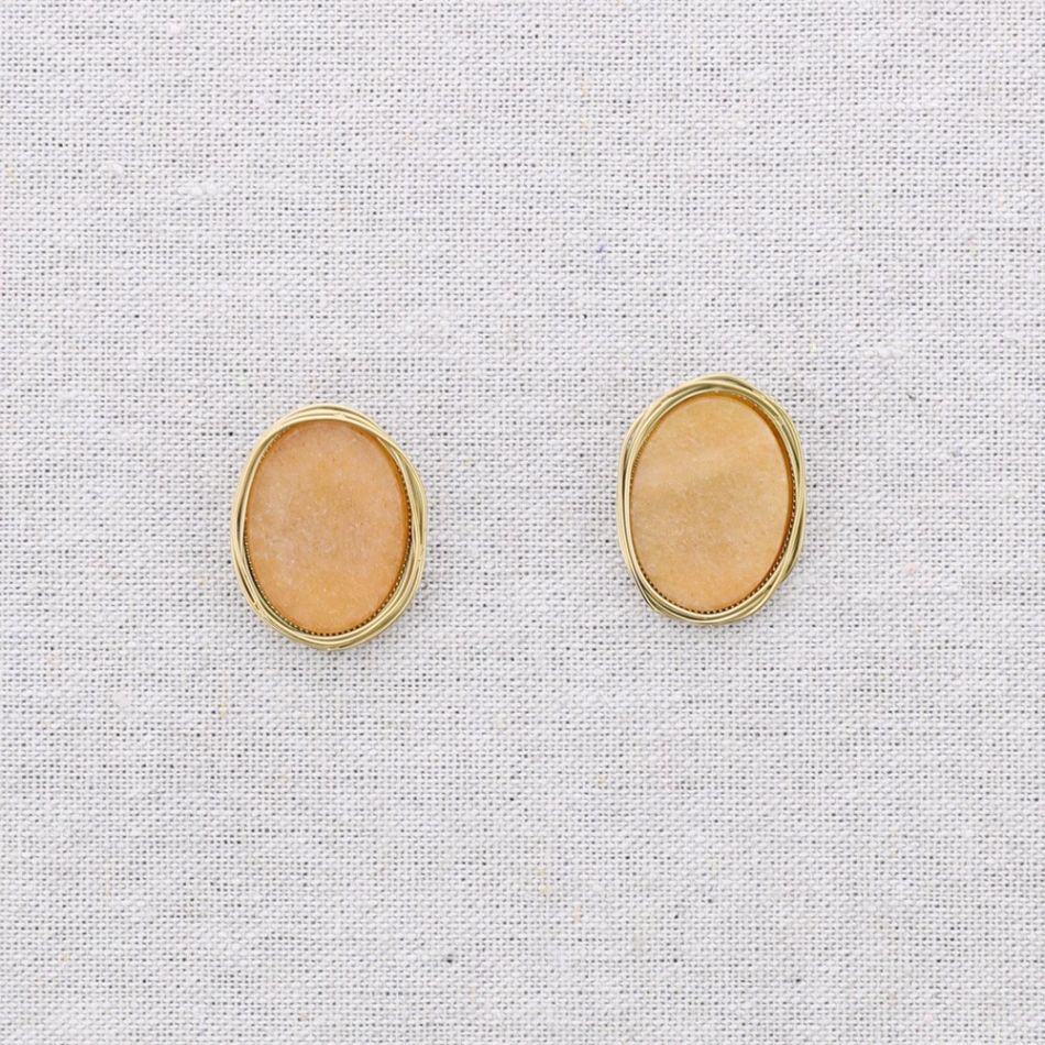 STEEL STONE EARRINGS