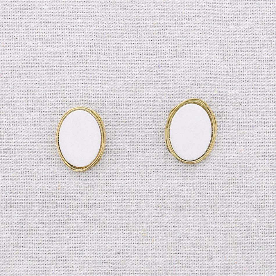 STEEL STONE EARRINGS