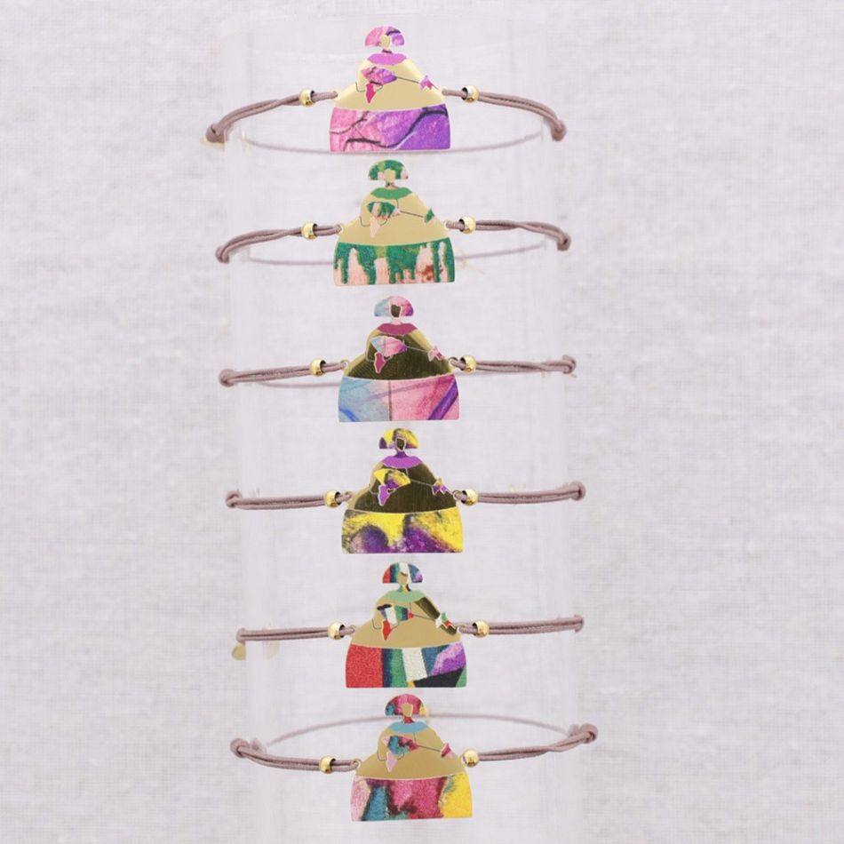 ELASTIC BRACELET MENINA STEEL DRAWING