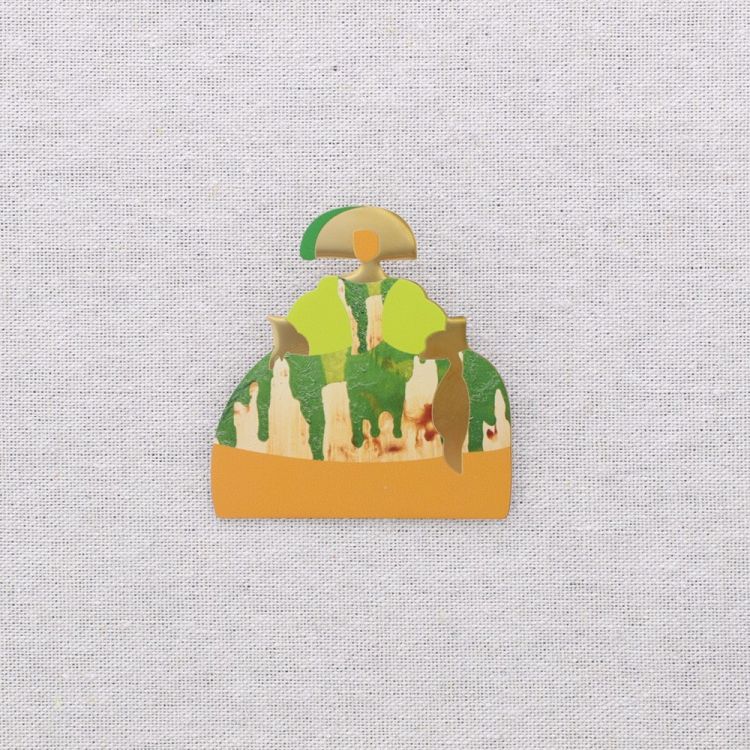 MENINA STEEL BROOCH DRAWING