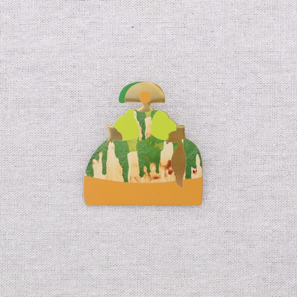 MENINA STEEL BROOCH DRAWING