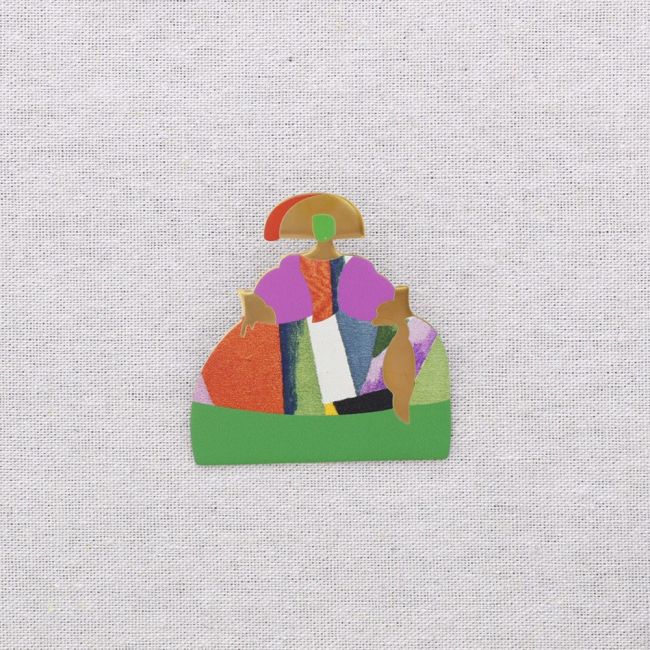MENINA STEEL BROOCH DRAWING