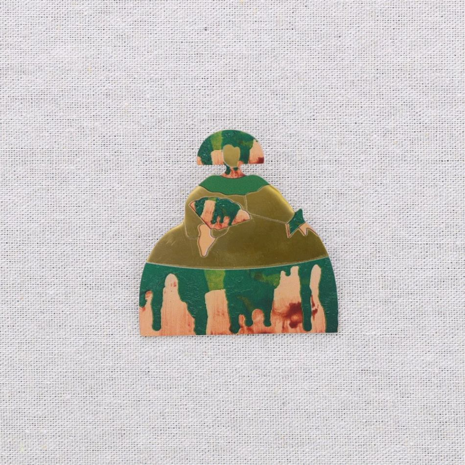 MENINA STEEL BROOCH DRAWING