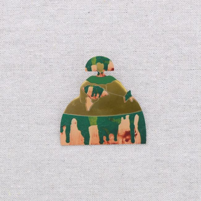 BROCHE ACERO MENINA DIBUJO