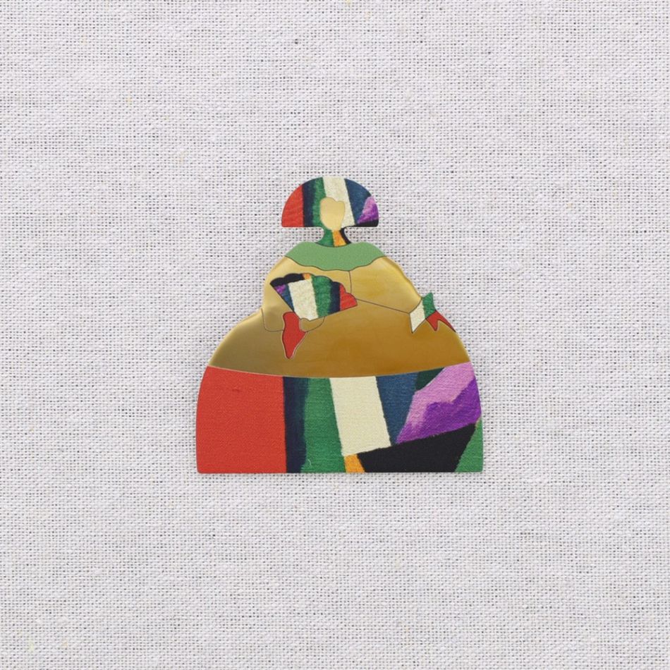 MENINA STEEL BROOCH DRAWING