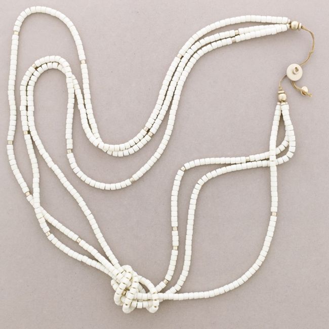 COLLAR LARGO NUDO CUENTAS RESINA