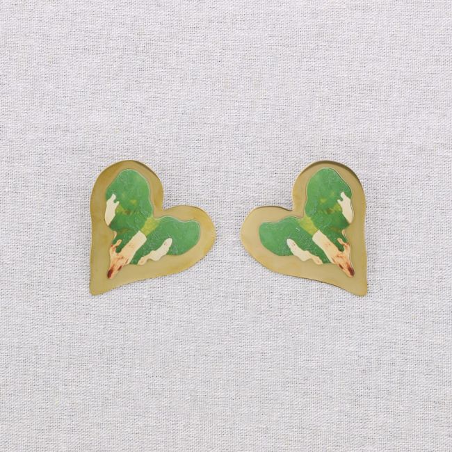 HEART STEEL EARRINGS DRAWING