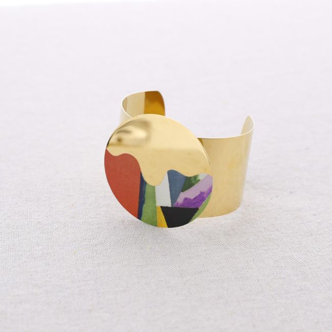 PULSERA ACERO AJUSTABLE MEDALLA DIBUJO