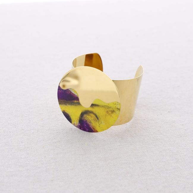 PULSERA ACERO AJUSTABLE MEDALLA DIBUJO