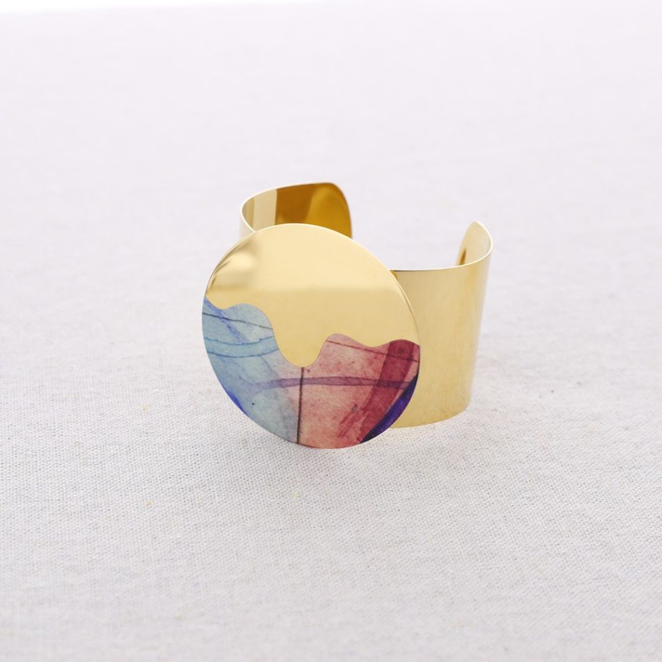 PULSERA ACERO AJUSTABLE MEDALLA DIBUJO