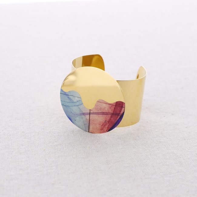 PULSERA ACERO AJUSTABLE MEDALLA DIBUJO
