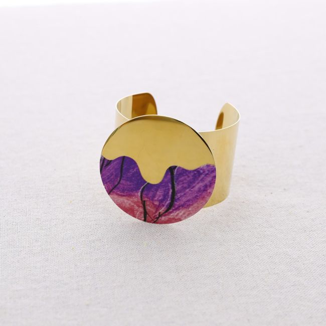 PULSERA ACERO AJUSTABLE MEDALLA DIBUJO