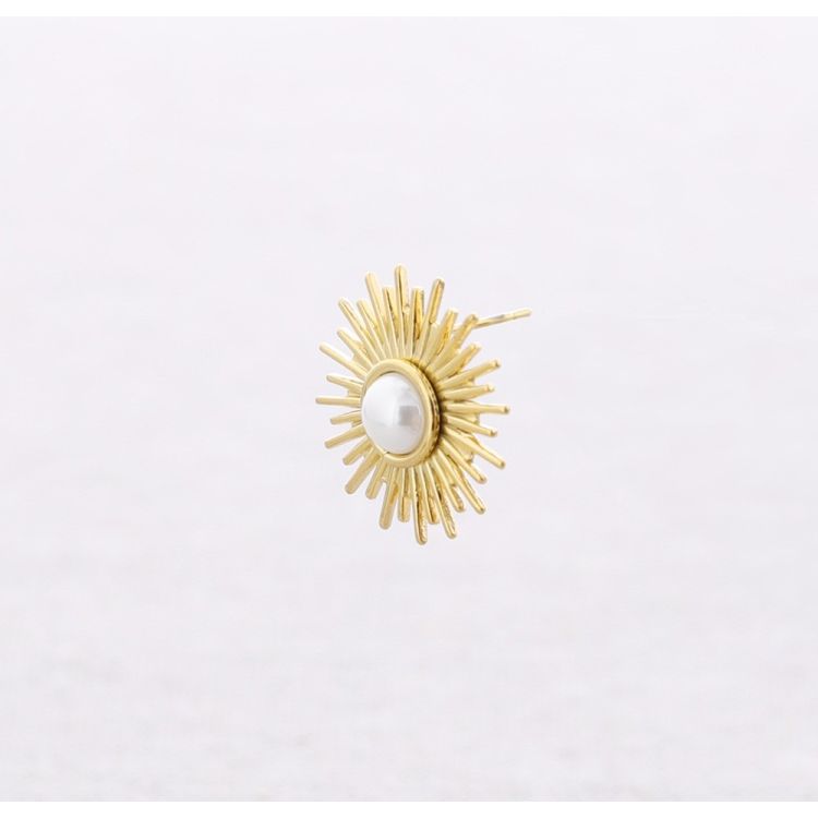 PENDIENTES ACERO SOL PERLA
