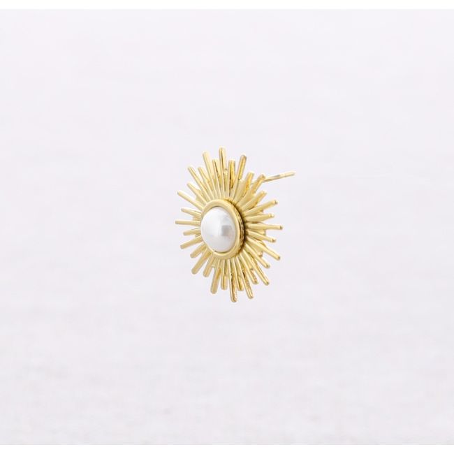 PENDIENTES ACERO SOL PERLA