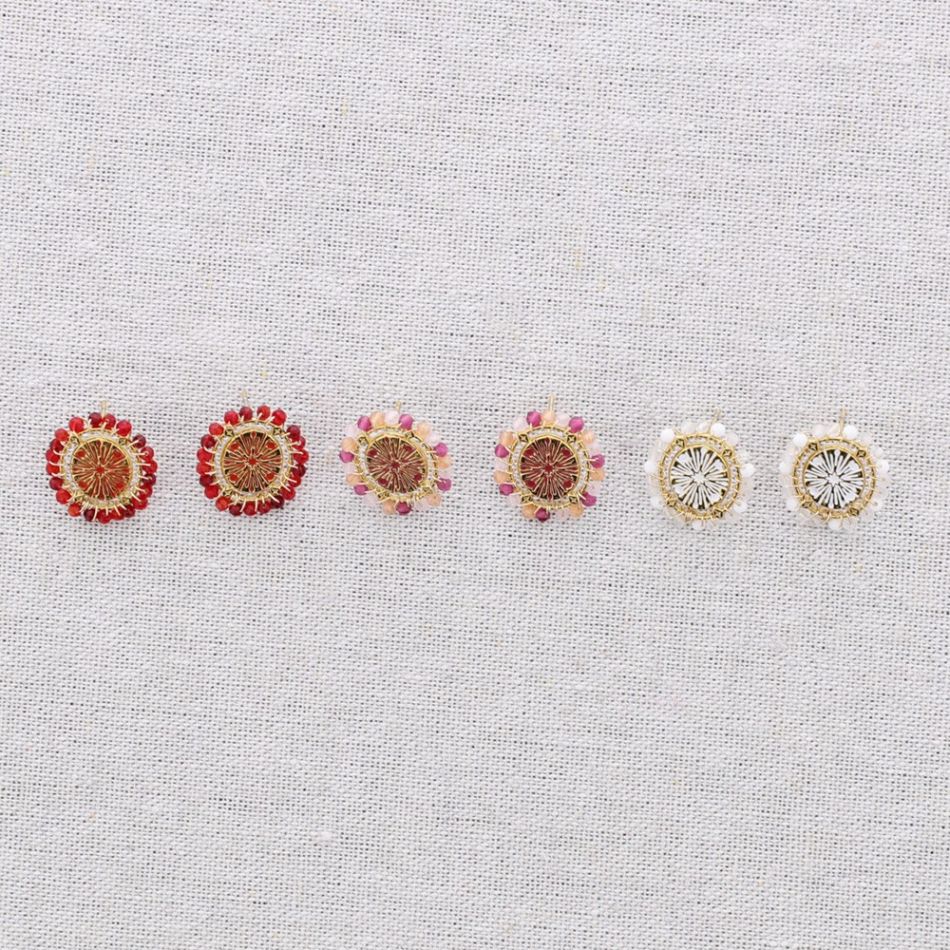 PENDIENTES ACERO OVALADO CRISTALES