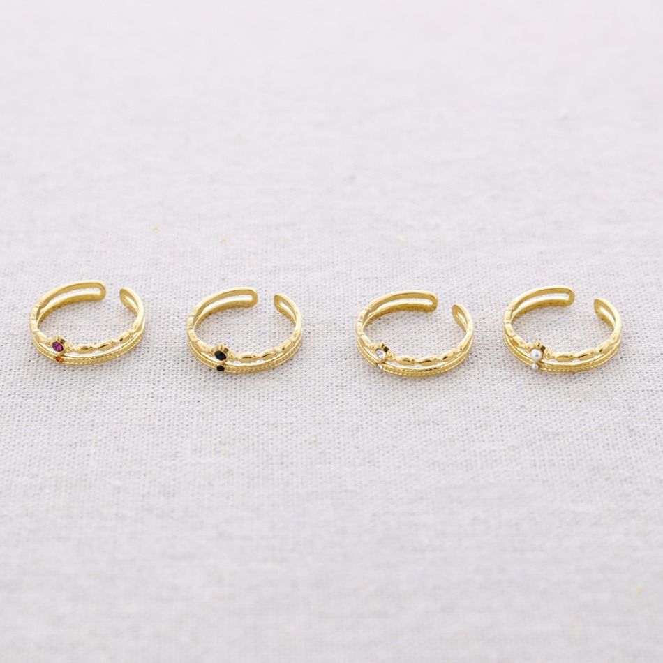 ANILLO ACERO DOBLE TIRA CUENTAS