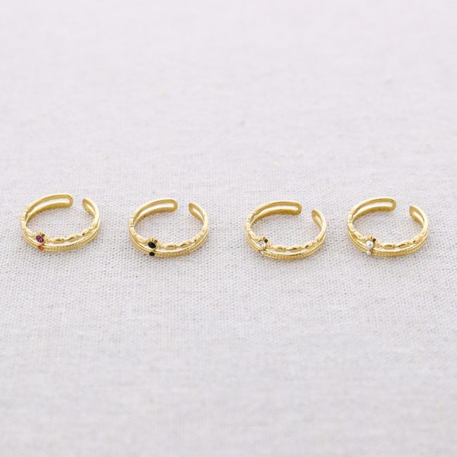 ANILLO ACERO DOBLE TIRA CUENTAS