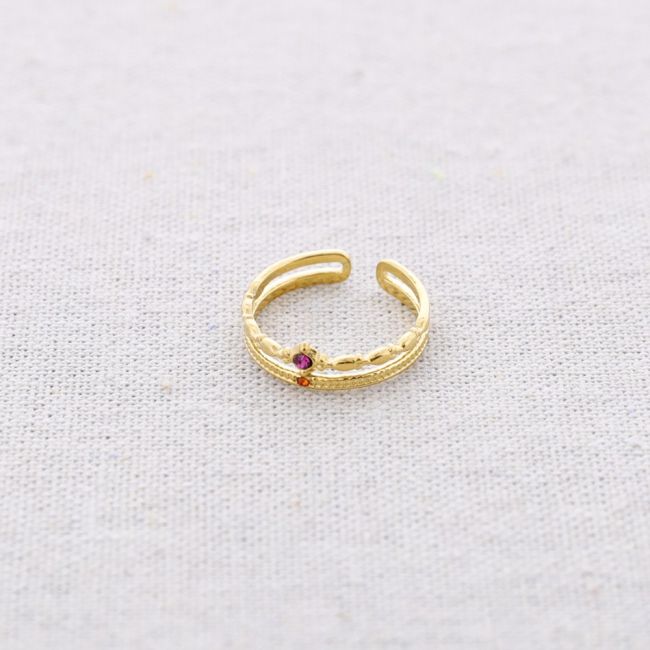 DOUBLE STRIP BEAD STEEL RING