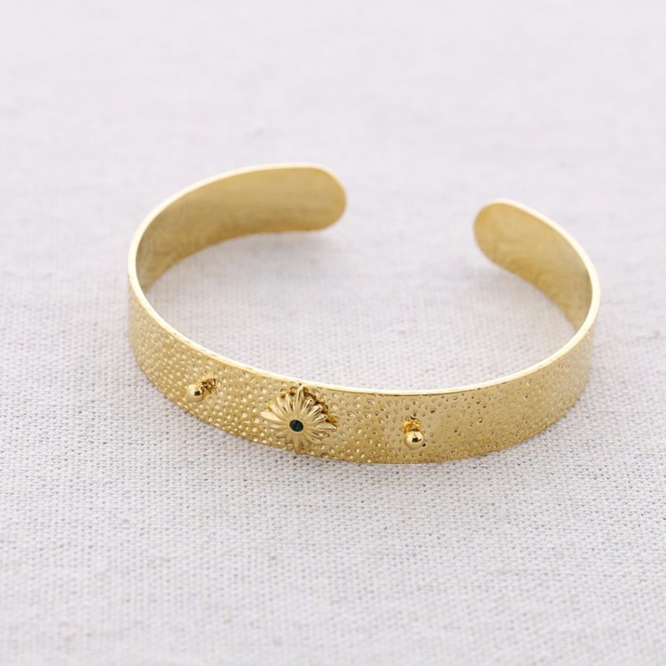 PULSERA ACERO AJUSTABLE CRISTAL