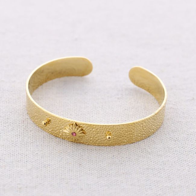 PULSERA ACERO AJUSTABLE CRISTAL