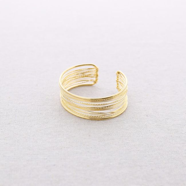 ADJUSTABLE STEEL BRACELET WITH STRIPS