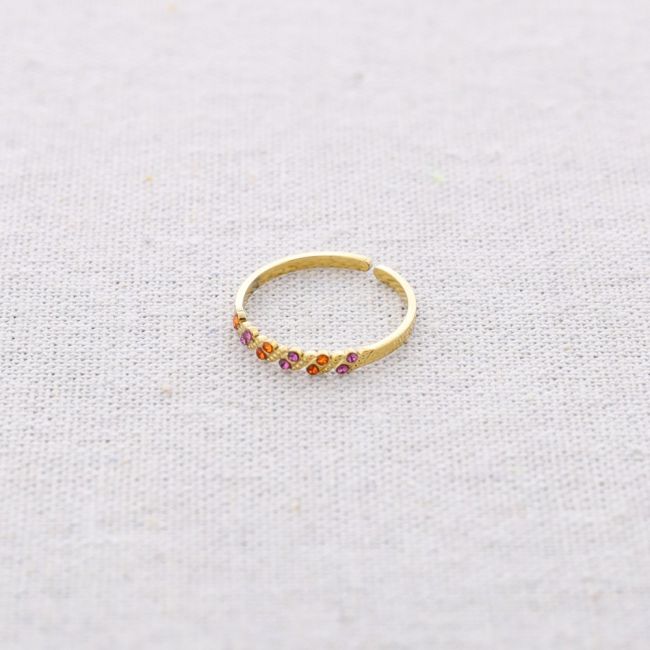 STEEL RING WITH PEARLS
