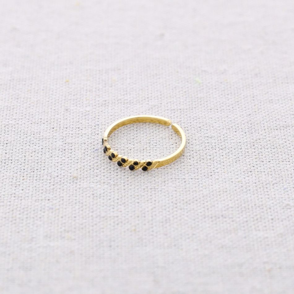 ANILLO ACERO PERLITAS