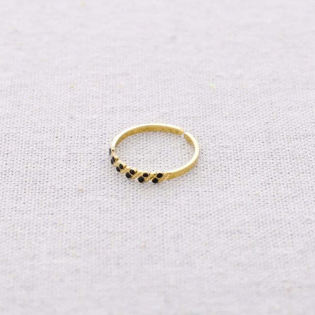ANILLO ACERO PERLITAS